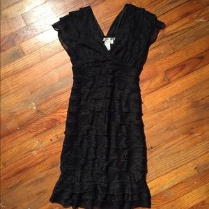 Max Studio black ruffled dress